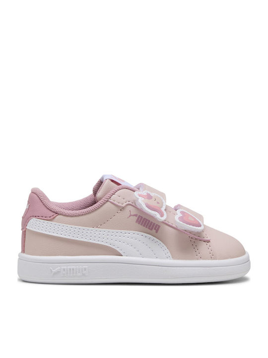 PUMA 397287 08 PUMA SMASH 3.0 BADGES V INF MAUVE MIST PUMA WHITE SNEAKERS