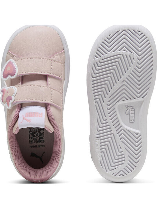 PUMA 397287 08 PUMA SMASH 3.0 BADGES V INF MAUVE MIST PUMA WHITE SNEAKERS