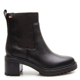 TOMMY HILFIGER FW0FW08163 LEATHER CHELSEA BLACK BOOTS