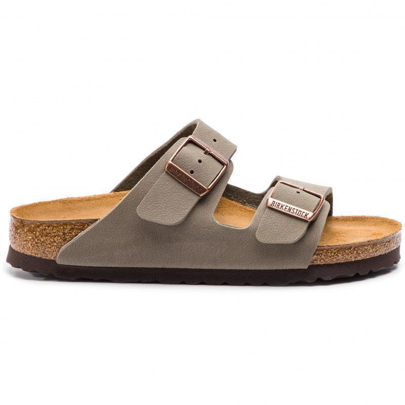 BIRKENSTOCK Leather Women's Flat Sandals Anatomic Stone Narrow Fit 0151213