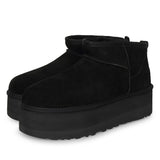 UGG 1135092 W CLASSIC ULTRA MINI PLATFORM BLACK BOOTS