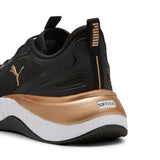 PUMA 311208 01 SOFTRIDE SERA WNS BLACK GOLD SNEAKERS