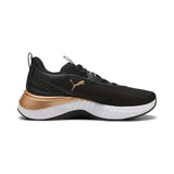PUMA 311208 01 SOFTRIDE SERA WNS BLACK GOLD SNEAKERS