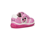 GEOX B5561B0AJGNC8006 DK PINK LIGHTYLOO SNEAKER KIDS ΜΕ ΦΩΤΑΚΙΑ