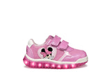 GEOX B5561B0AJGNC8006 DK PINK LIGHTYLOO SNEAKER KIDS ΜΕ ΦΩΤΑΚΙΑ