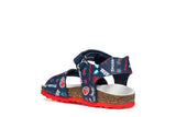 GEOX B652QB NAVY/RED SANDAL CHALKI 00004 C0735 SANDALS