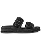 DKNY K 2699375 BLACK BRUCIAN-DOUBLE BAN FLATFORMS