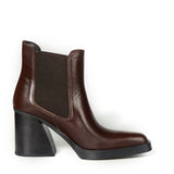 Glamazons GLAM TEO BROWN LEATHER ANKLE BOOTS