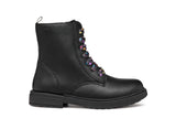 GEOX J049QD 0003W C9240 J ECLAIR G D SYNT LEA BLACK/MULTICOLOR
