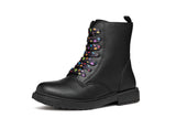GEOX J049QD 0003W C9240 J ECLAIR G D SYNT LEA BLACK/MULTICOLOR