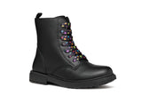 GEOX J049QD 0003W C9240 J ECLAIR G D SYNT LEA BLACK/MULTICOLOR