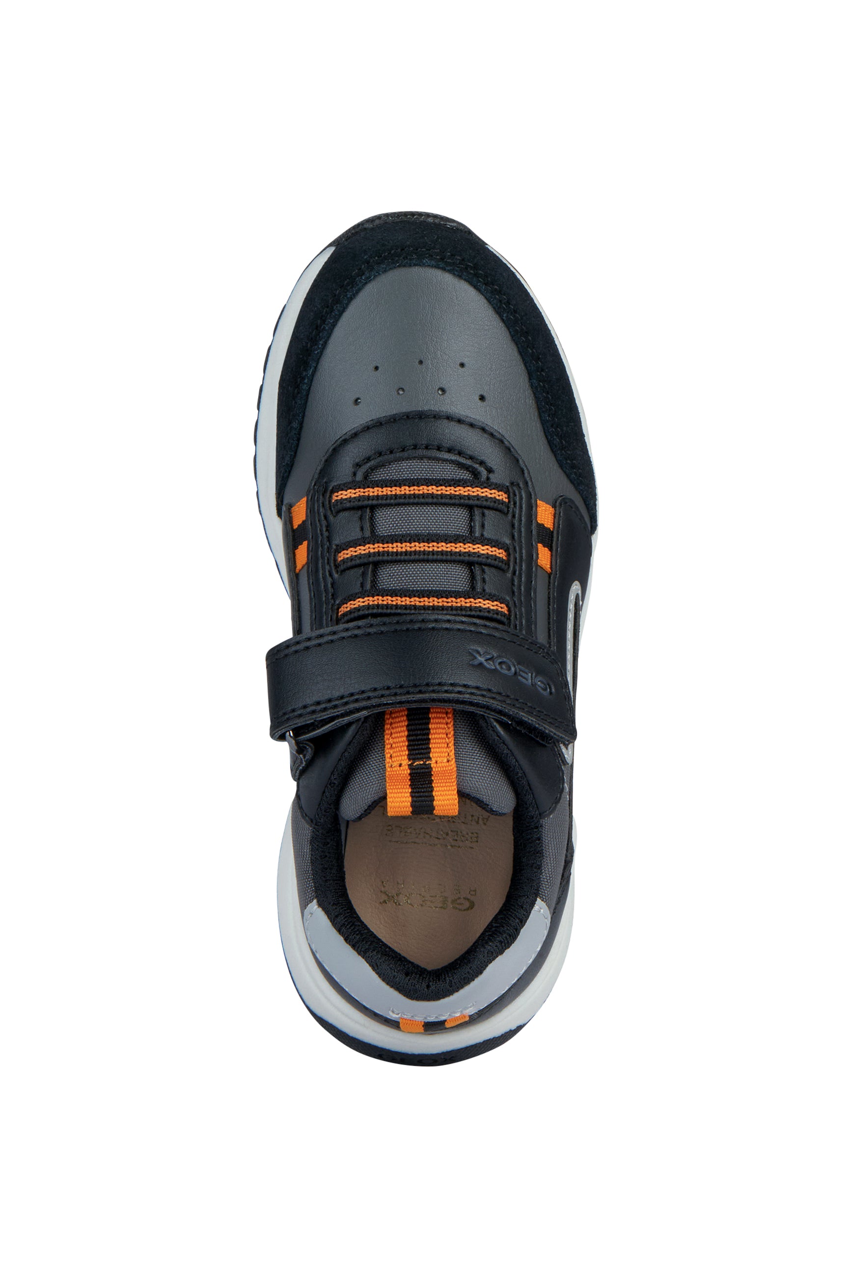 GEOX J36GMA054FUC0038  BRIEZEE BOY BLACK/ORANGE SNEAKERS Παιδικά Sneakers Μαύρα