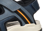 GEOX J450RA 015ME C0820 BOREALIS NAVY/ORANGE SANDALS