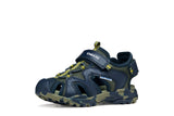 GEOX J450RC 014BU CF4A3 BOREALIS NAVY/MILITARY SANDALS