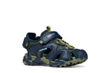 GEOX J450RC 014BU CF4A3 BOREALIS NAVY/MILITARY SANDALS