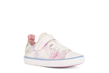 GEOX J454NA J GISLI WHITE/PINK SNEAKERS GIRL