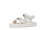GEOX J45DBI WHITE KODETTE 000BC C1000 SANDALS