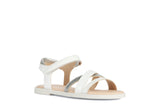 GEOX J5235D00254C1000 WHITE SILVER SANDALS (Copy)