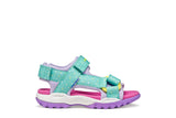 GEOX J550WA 015AN C4A8R BOREALIS AQUA/LILAC SANDALS