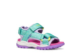 GEOX J550WA 015AN C4A8R BOREALIS AQUA/LILAC SANDALS