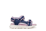 GEOX J55MTA 01454 C4215 NAVY/LILAC AIRADYUM SANDALS