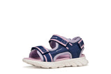 GEOX J55MTA 01454 C4215 NAVY/LILAC AIRADYUM SANDALS