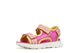 GEOX J55MTA 01454 C8063 FUCHSIA/YELLOW AIRADYUM SANDALS