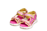 GEOX J55MTA 01454 C8063 FUCHSIA/YELLOW AIRADYUM SANDALS