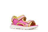 GEOX J55MTA 01454 C8063 FUCHSIA/YELLOW AIRADYUM SANDALS