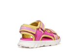 GEOX J55MTA 01454 C8063 FUCHSIA/YELLOW AIRADYUM SANDALS
