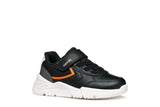 GEOX J56MQC 05411 C0038 J LOFTTUS C GEOBUCK+TEXT BLACK/ORANGE SNEAKERS