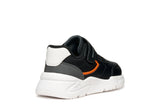 GEOX J56MQC 05411 C0038 J LOFTTUS C GEOBUCK+TEXT BLACK/ORANGE SNEAKERS