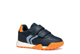 GEOX J56NEA 054FU C0659 J RANN E NAVY/ORANGE SNEAKERS