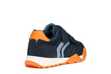 GEOX J56NEA 054FU C0659 J RANN E NAVY/ORANGE SNEAKERS