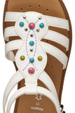 GEOX J6535D WHITE/MULTICOLOR 000BC C0653 SANDALS