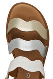 GEOX J6535F 054AJ C0007 WHITE/SILVER KARLY SANDALS