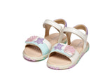 GEOX J658ZB WHITE/LT PINK HAITI 05402 C0814 SANDALS