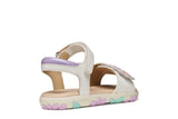 GEOX J658ZB WHITE/LT PINK HAITI 05402 C0814 SANDALS