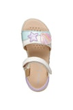GEOX J658ZB WHITE/LT PINK HAITI 05402 C0814 SANDALS