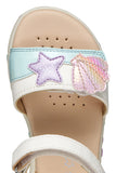 GEOX J658ZB WHITE/LT PINK HAITI 05402 C0814 SANDALS