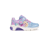 GEOX J65M4C 0AN02 C8RM4 LILAC/SKY SNEAKERS LIGHTS