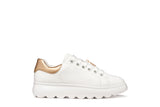 GEOX J65MRA 00085 C1Z8W WHITE/LT ROSE SNEAKERS