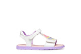 GEOX J65P1C WHITE/LILAC JOYFOOT 000HH C0761 SANDALS