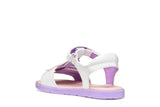 GEOX J65P1C WHITE/LILAC JOYFOOT 000HH C0761 SANDALS