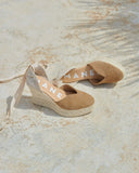 Manebi Wedge Espadrilles Vintage Taupe On Tone - Taupe