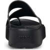 CROCS 210834-001  platform toe loop SANDALS