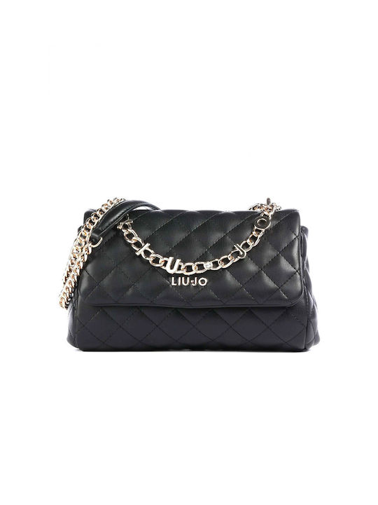 LIU-JO LIU-JO BETTER ΤΣΑΝΤΑ CROSSBODY ΚΑΠΙΤΟΝΕ LOGO ΜΑΥΡΟ  AA5127 E00150000 22222