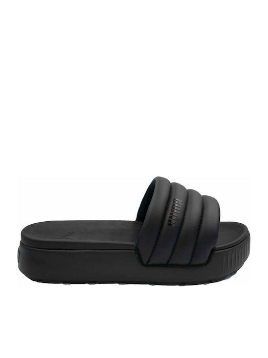 PUMA  395399 01 KARMEN SLIDE PUFFY WNS PUMA BLACK-PUMA BLACK SLIPPERS