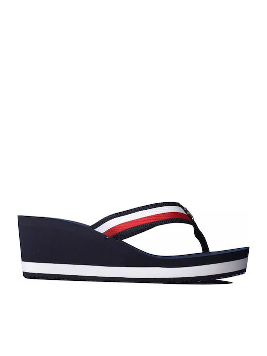 TOMMY HILFIGER FW0FW08520 SPACE BLUE THE CORPORATE WEDGE BEACH SANDAL