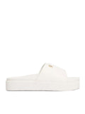 TOMMY HILFIGER FW0FW08526 PLATFORM MONOGRAM POOLSLIDE WHITE